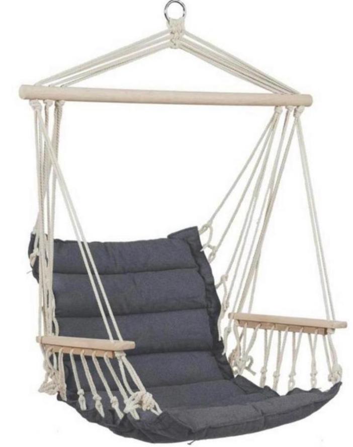 Te koop 2 hangmatstoelen antraciet NIEUW, Ophalen, Opvouwbaar, Nieuw, Eenpersoons