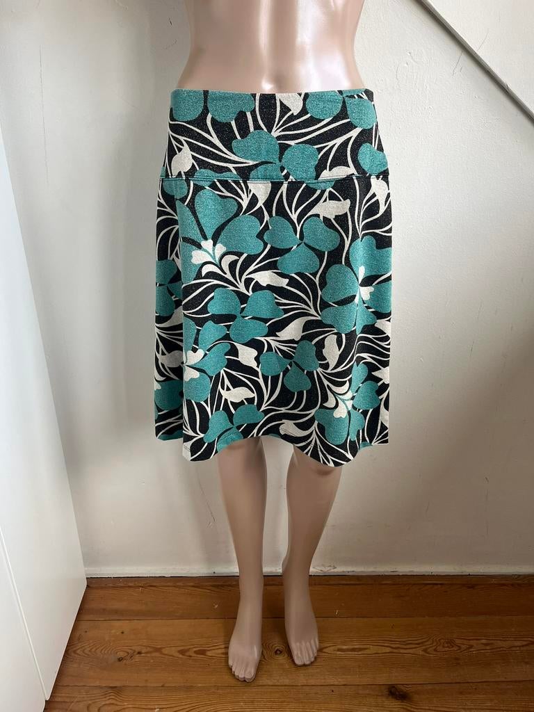 King Louie rokje maat M turquoise zwart wit glitter/glinster, Kleding | Dames, Rokken, Maat 38/40 (M), Zwart, Ophalen of Verzenden