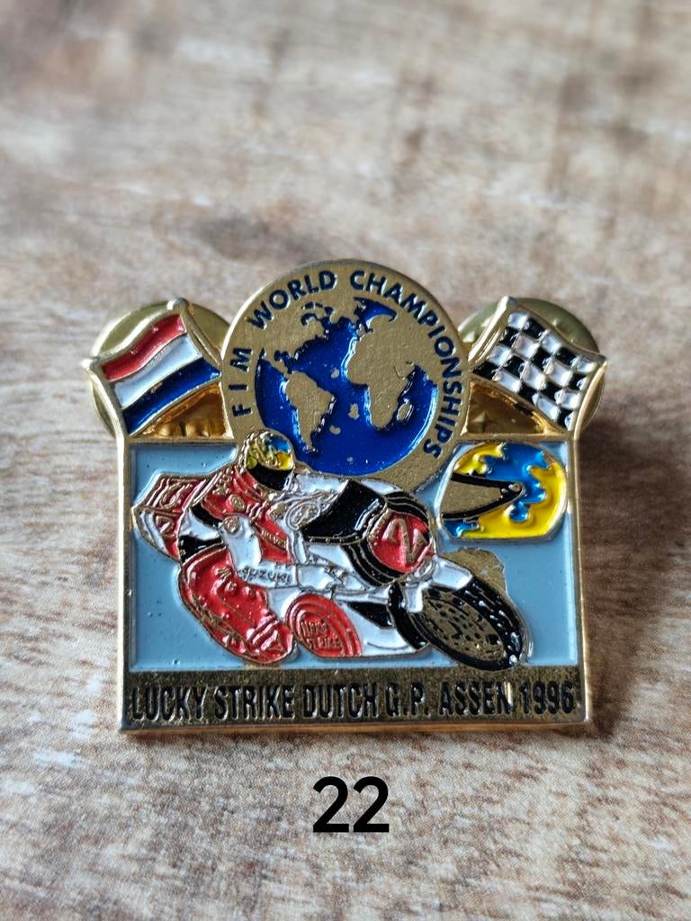 FIM World Championships Lucky Strike Dutch GP Assen 1996 pin, Ophalen of Verzenden