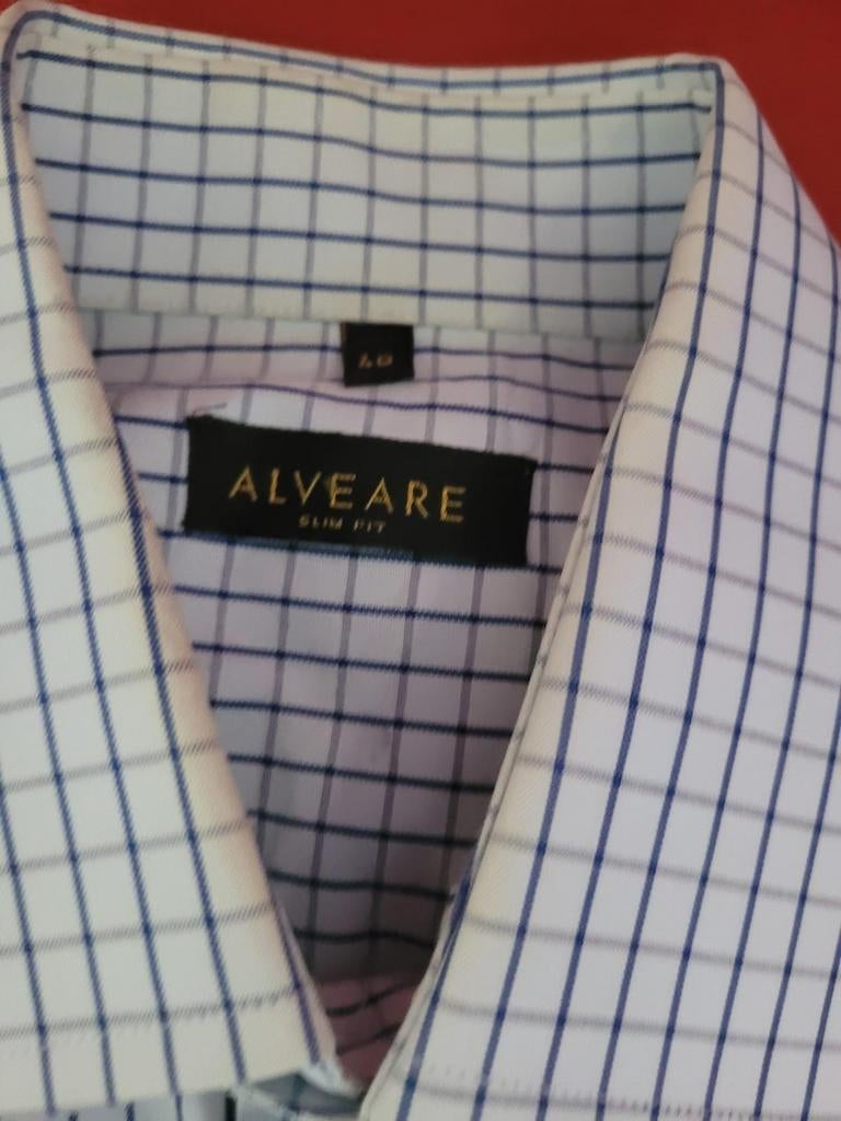 Alveare overhemd blouse maat 40 slim fit, Kleding | Heren, Overhemden, Ophalen of Verzenden, Zo goed als nieuw, Blauw, Halswijdte 39/40 (M)