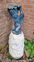 Vijver ornament engel/putto 90 cm, Ophalen, Gebruikt, Overige materialen, Engelenbeeld