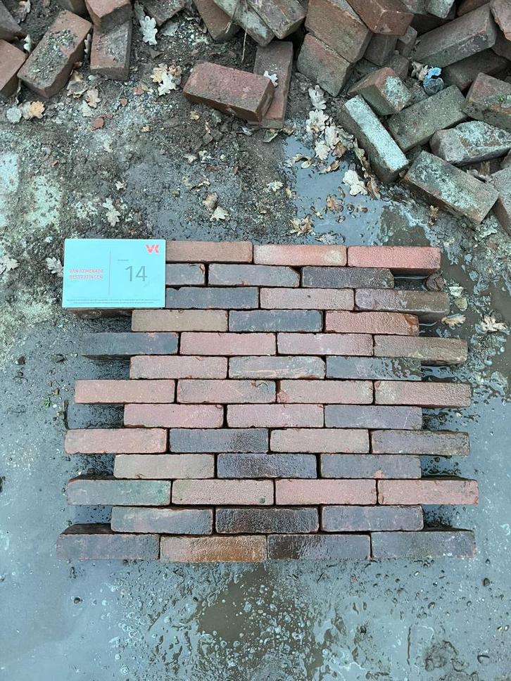 gebruikt oud gebakken waaltjes rood genuanceerd, Tuin en Terras, Tegels en Klinkers, Gebruikt, Klinkers, Keramiek, Ophalen of Verzenden