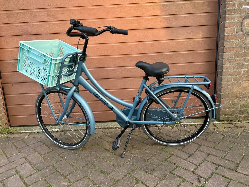 Cortina U4 24 inch transportfiets 3V blauw matt, Overige merken, Aluminium, Minder dan 10 versnellingen, Terugtraprem