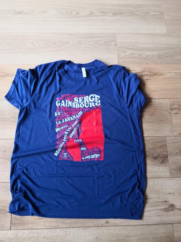 Serge Gainsbourg t-shirt XL heren blauw, Verzenden, Nieuw, Maat 56/58 (XL), Blauw