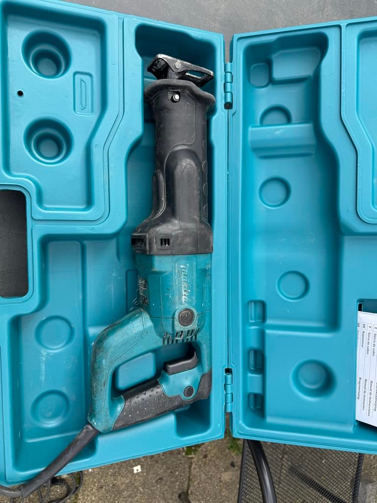 Makita reciprozaag JR3050T met koffer, Ophalen of Verzenden, Gebruikt, Reciprozaag
