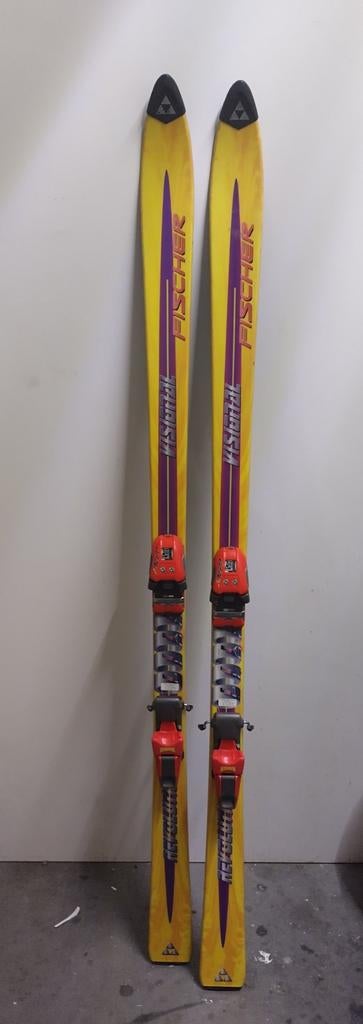 Fischer ski's geel met paars, Sport en Fitness, Skiën en Langlaufen, Ophalen, 160 tot 180 cm, Fischer, Zo goed als nieuw