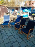 Poang-stoelen 4 stuks!, Ophalen, Gebruikt, Blauw