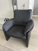 Leolux fauteuil zwart, Ophalen, Gebruikt, 50 tot 75 cm, Leer