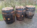 3x grijze bourgogne wijnvat/regenton 225 liter vanaf 110 eur, Tuin en Terras, Regentonnen, 150 liter of meer, Ophalen, Hout