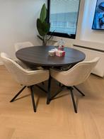 Vergadertafel/ eettafel inclusief 4 draaibare stoelen, Ophalen, 200 cm of meer, 50 tot 100 cm, Zo goed als nieuw