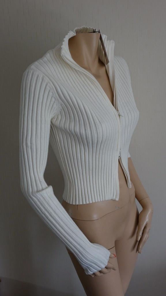 kort NA-KD vestje, NA-KD, Verzenden, Wit, Maat 42/44 (L)