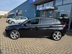 Peugeot 308 1.2 PureTech GT-Line Airco Cruise Navi Lmv A.Cam, Gebruikt, 1199 cc, Leder en Stof, Zwart