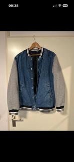 H&M spijkerjack met sweatstof mouwen en print, Ophalen of Verzenden, Zo goed als nieuw, Maat 52/54 (L), Blauw
