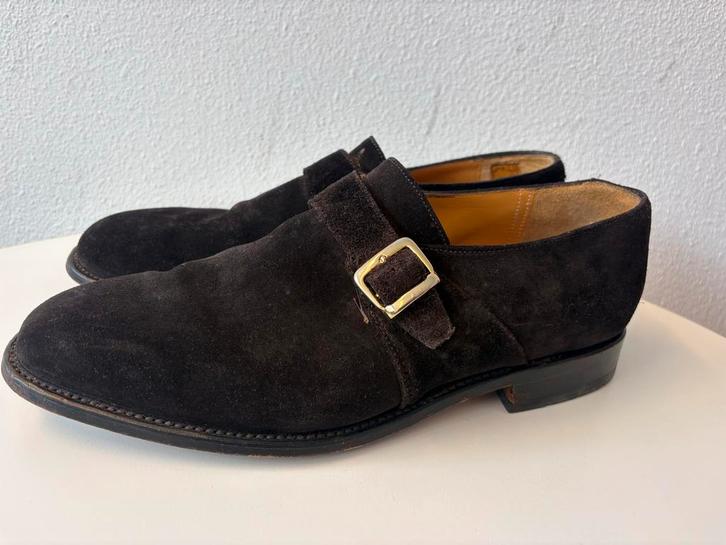 Van Bommel suède gespschoenen, maat 45, Kleding | Heren, Schoenen, Gedragen, Gespschoenen, Bruin, Ophalen of Verzenden