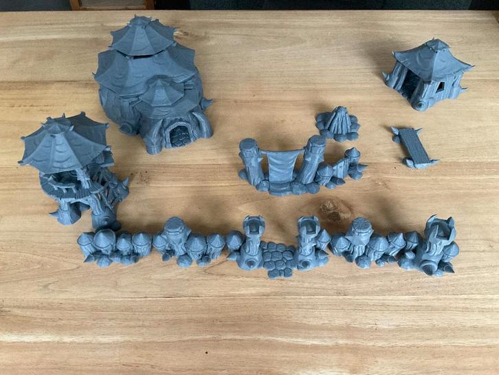 Dungeons and Dragons - Orc kamp, Hobby en Vrije tijd, Wargaming, Nieuw, Overige soorten, Toebehoren, Ophalen of Verzenden