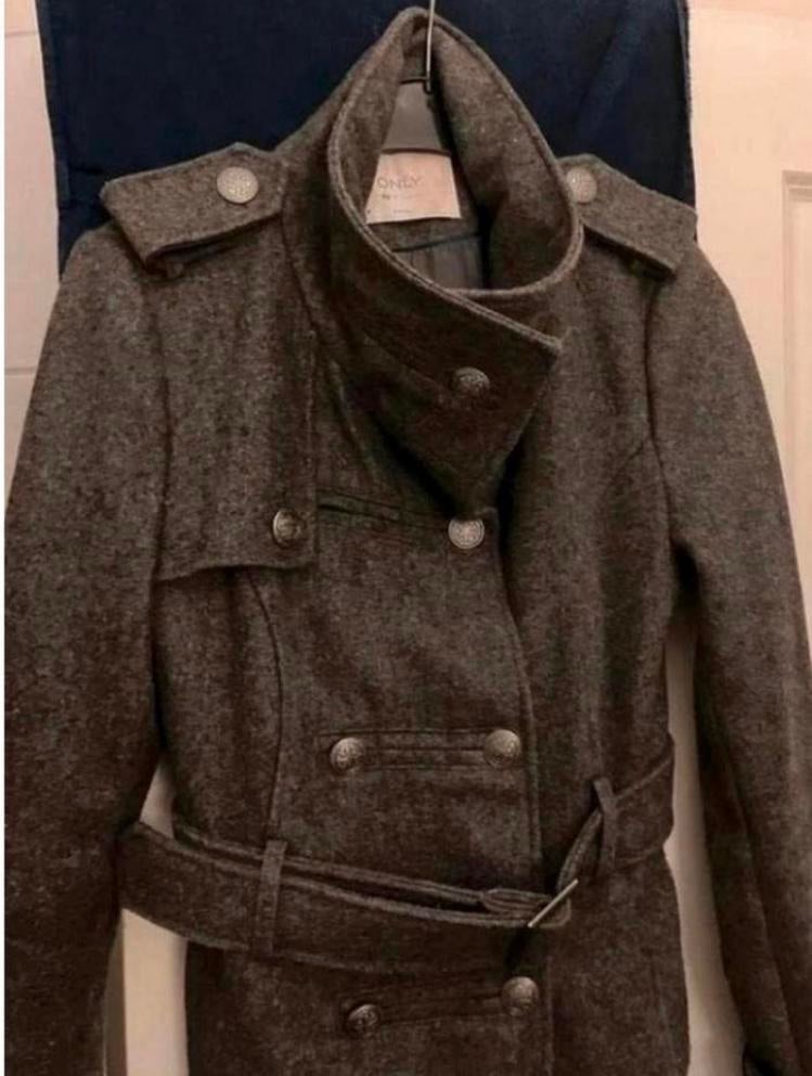 Wollen damesjas , in nieuwstaat ! Maat S, Ophalen of Verzenden, Zo goed als nieuw, Maat 36 (S), Grijs