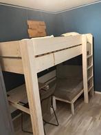 1 persoonsbed hoogslaper met bureau en zitje, Ophalen, Hoogslaper