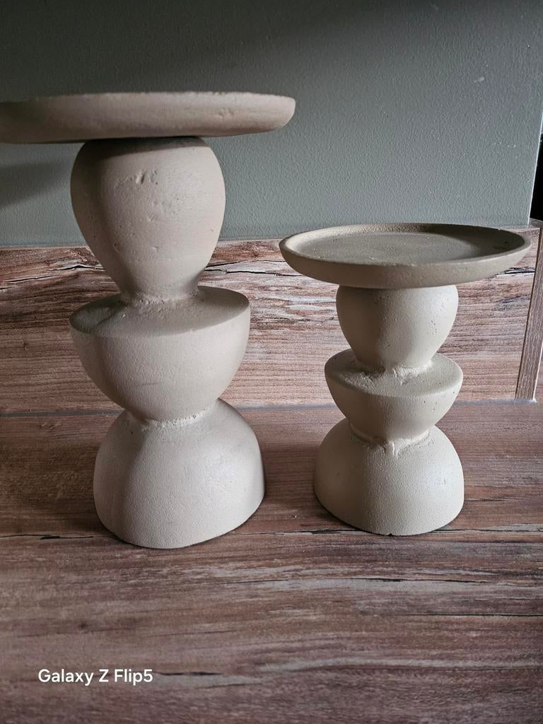 2 Colmore kandelaars, Ophalen, Zo goed als nieuw, Overige materialen, Minder dan 25 cm