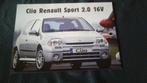 folder Clio Renault Sport 2001, Boeken, Ophalen of Verzenden, Zo goed als nieuw, Renault