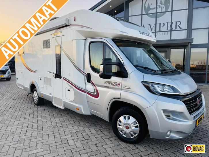 Rapido 7066DF Automaat ALDE Enkele bedden 2015, Caravans en Kamperen, Campers, Bedrijf, tot en met 3, Half-integraal, Rapido, Fiat
