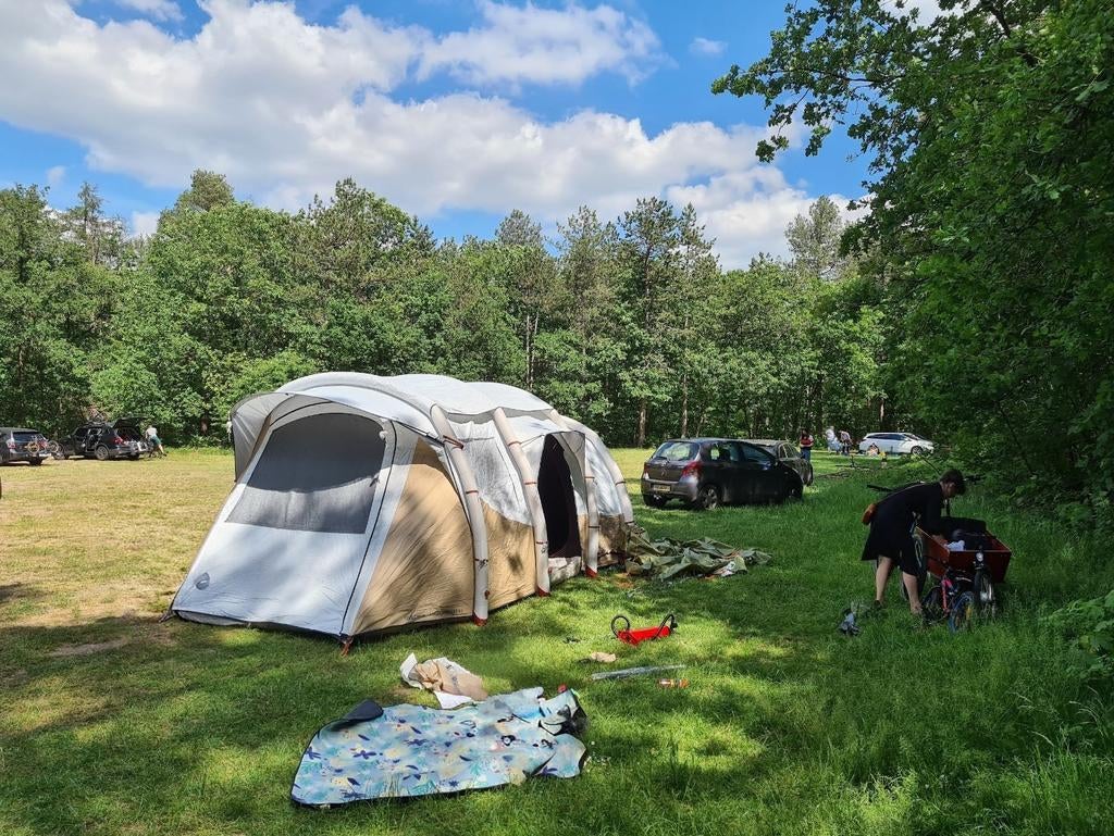 Quechua Air Seconds 6.3 opblaasbare familietent, Ophalen, Gebruikt, Meer dan 6