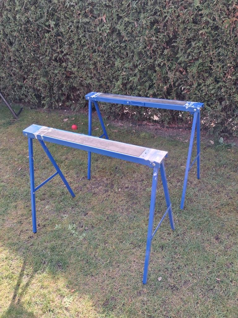 2 schragen, Doe-het-zelf en Verbouw, Steigers, Ophalen, Overige typen, Minder dan 2 meter