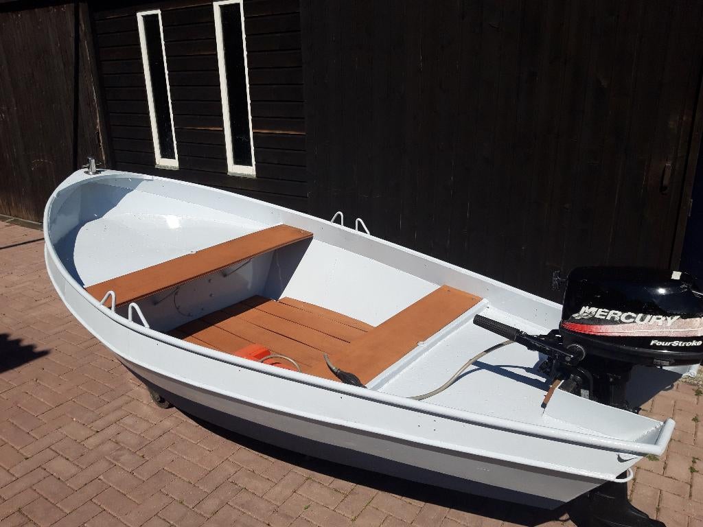 Beenakker vlet, roeiboot, sloep, Watersport en Boten, Roeiboten, Gebruikt, Staal, Met motor, Ophalen