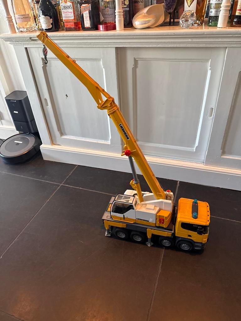 Grote Liebherr Scania Kraanwagen Speelgoed, Ophalen of Verzenden, Zo goed als nieuw