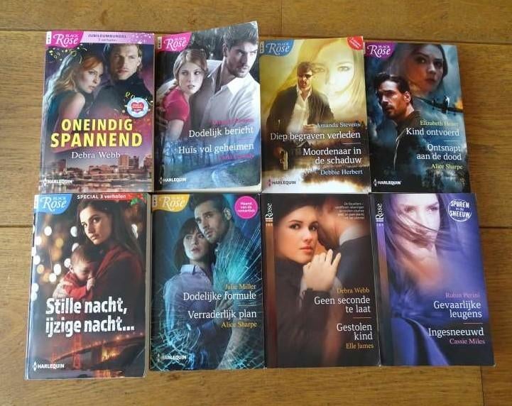 8 x Harlequin Black Rose boeken met 18 verhalen, Boeken, Thrillers, Zo goed als nieuw, Nederland, Ophalen of Verzenden
