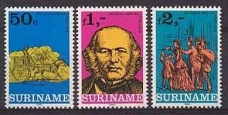 Suriname 205/7 postfris Postzegeltentoonstelling 1980, Postzegels en Munten, Postzegels | Suriname, Ophalen of Verzenden, Postfris