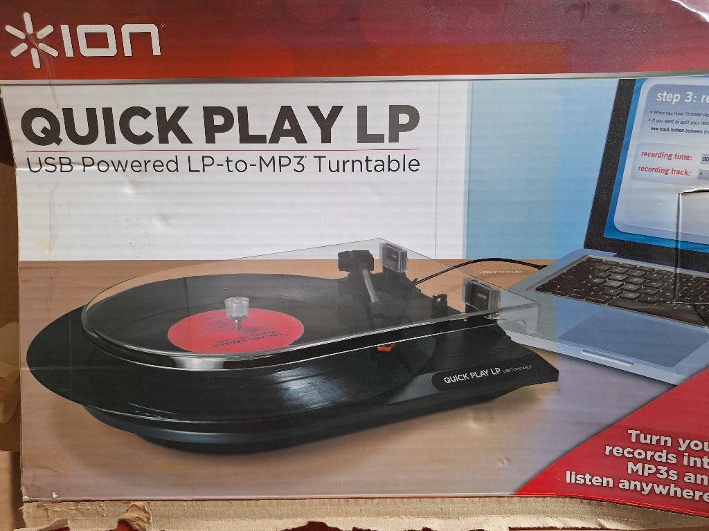 LP digitaliseren? ION Quick Play USB Platenspeler, Ophalen of Verzenden, Overige merken