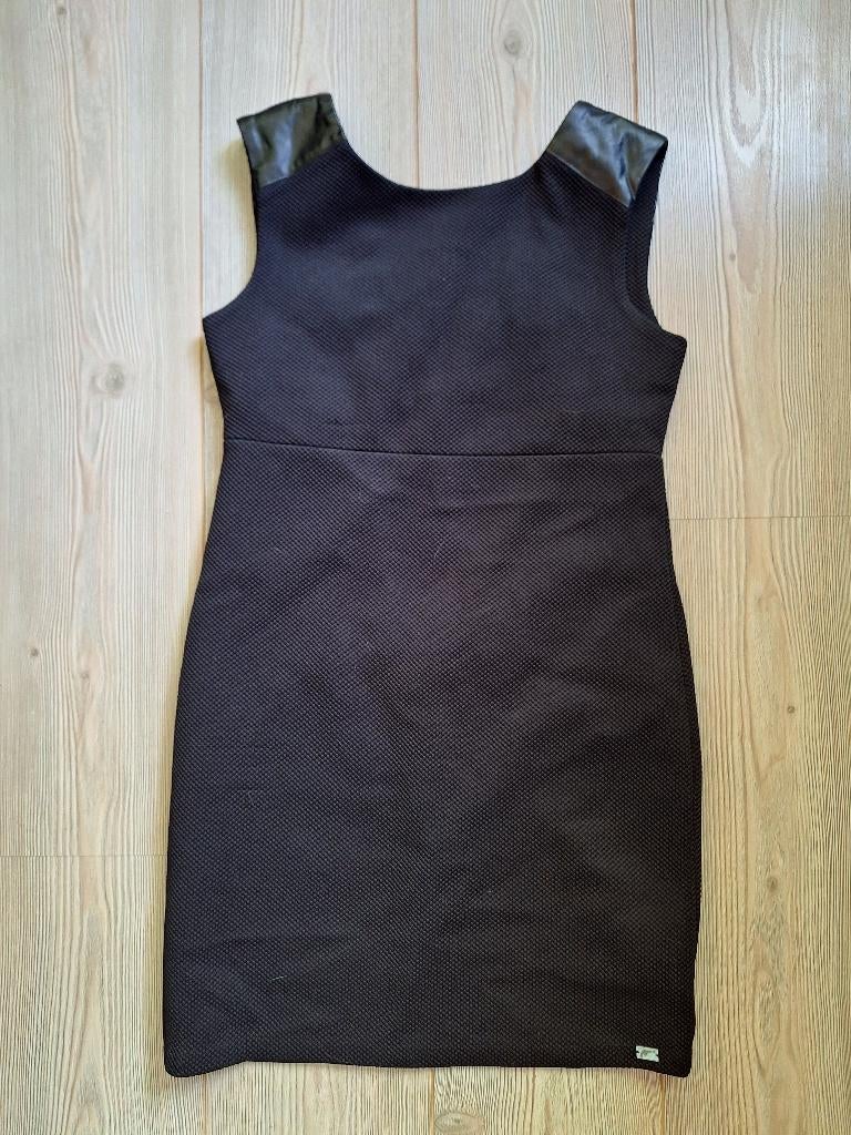 Dames Jurk zwart kort model mt S, Maat 38/40 (M), Verzenden, Zwart, Zo goed als nieuw