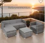 Loungeset met loungebank, fauteuil en tafel, Ophalen