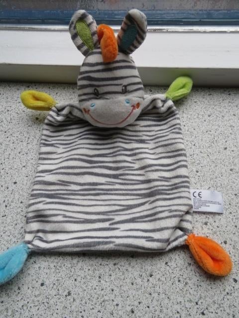 Knuffeldoek zebra zebrapaard merk Nicotoy, Overige typen, Ophalen of Verzenden, Nicotoy, Met label