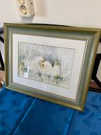 Schilderij  van Jan Kooistra met 2 zwanen er op, Ophalen of Verzenden