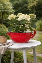 Grote rode franse emaille schaal, Ophalen of Verzenden