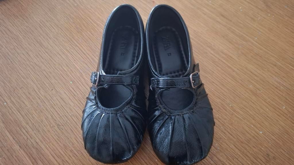 Imitatieleren ballerina's maat 27, zo goed als nieuw, Meisje, ZARA, Schoenen, Ophalen of Verzenden