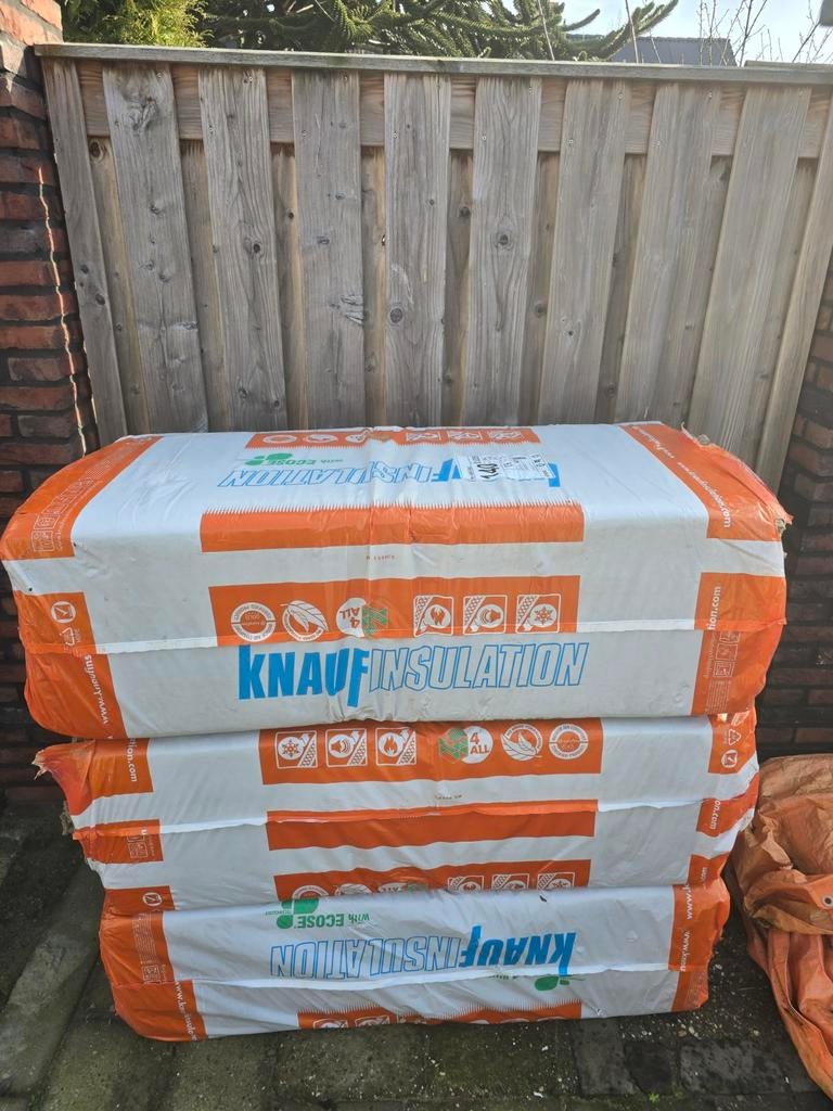 11 platen Knauf Rock4all 140mm Steenwol Isolatie RD waarde 4, Doe-het-zelf en Verbouw, Isolatie en Afdichting, Ophalen, Dakisolatie