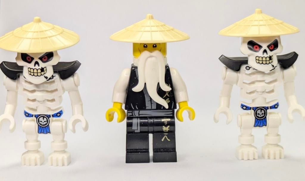 Lego Ninjago Sensei Wu en 2 Skulkin figuren, Ophalen of Verzenden