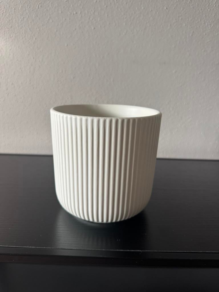 Bloempot (Hema) 1 stuks, Rond, Ophalen of Verzenden, Zo goed als nieuw, Aardewerk