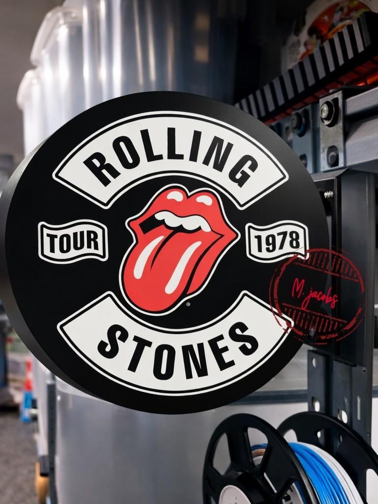 Rolling Stones reclamebak met LED verlichting, Ophalen of Verzenden, Nieuw, Lichtbak of (neon) lamp