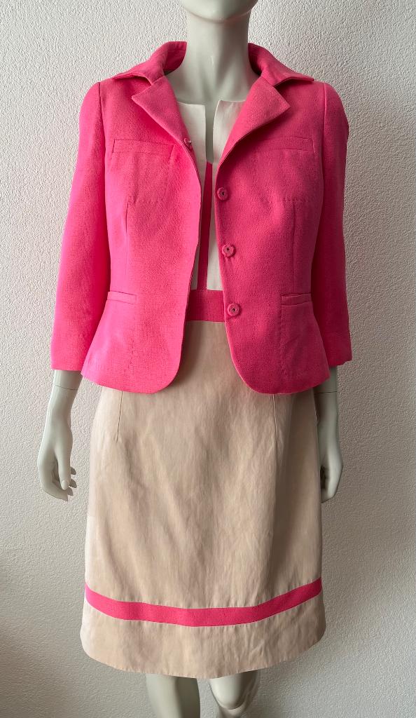 Natan designer set jurk EU 42 + roze jasje EU 40 lente zomer, Maat 38/40 (M), Kostuum of Pak, Verzenden, Zo goed als nieuw