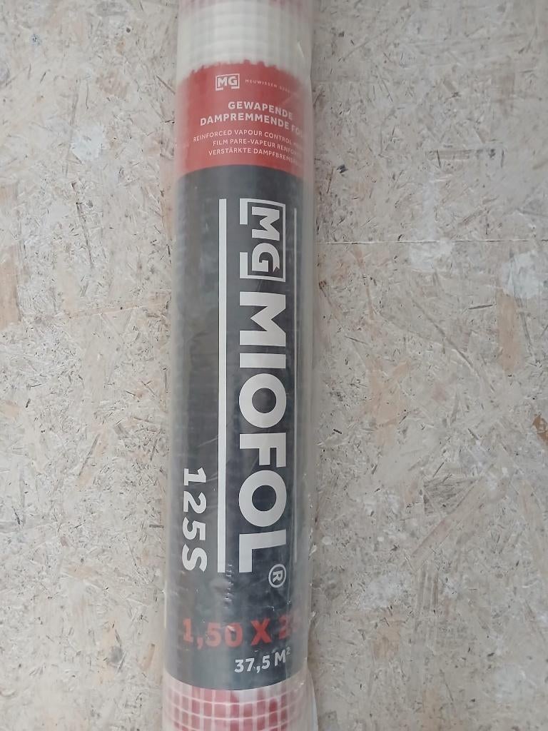 MIOFOL 125S - Gewapende dampremmende folie, 1,5x25m, Overige materialen, Nieuw, 15 m² of meer, Vloerisolatie