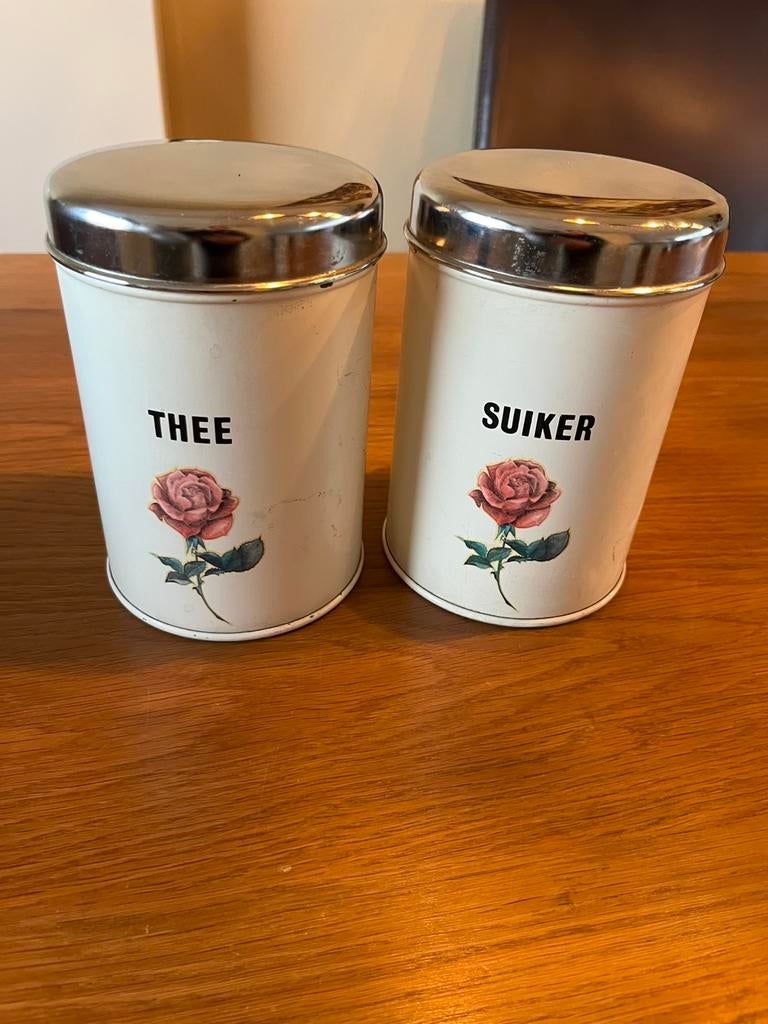 Vintage Brabantia thee en suikerbus, Ophalen of Verzenden, Huis en Inrichting