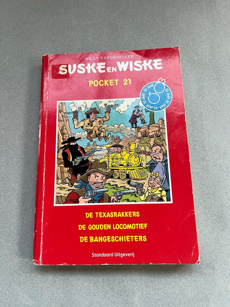 Suske en Wiske Pocket 21 - De Texasrakkers, Eén stripboek, Ophalen of Verzenden, Gelezen