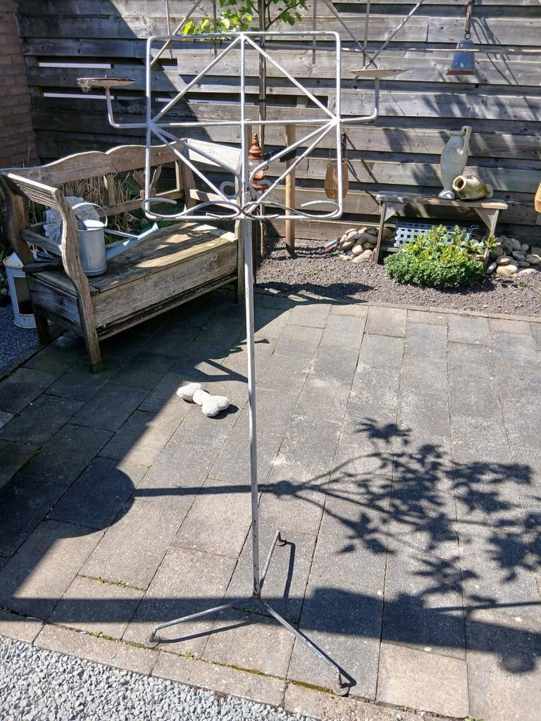 Mooie noten standaard met 2 kaars houders, Ophalen