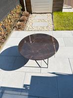 Woood salontafel zwart marmer, 50 tot 100 cm, Rond, Ophalen of Verzenden, Zo goed als nieuw