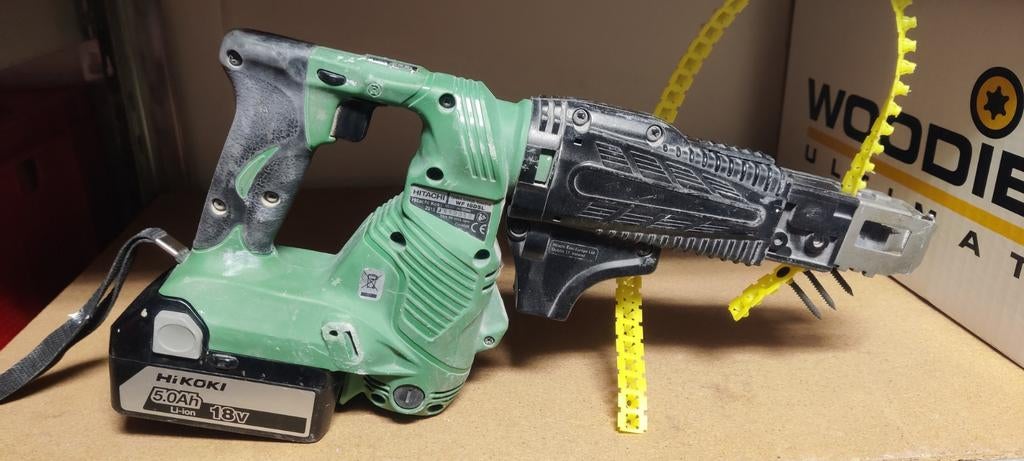 Bandschroefmachine Hikoki Hitachi WF 18DSL met accu en kist, Ophalen of Verzenden, Gebruikt, Overige typen