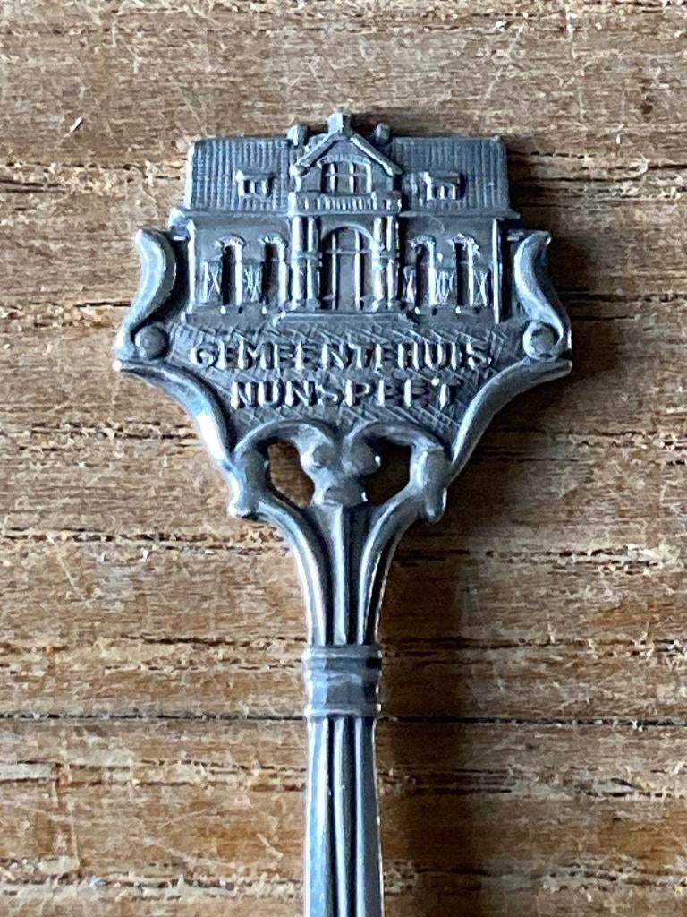Vintage GN Gero verzilverde theelepel gemeentehuis Nunspeet, Antiek en Kunst, Antiek | Bestek, Ophalen of Verzenden