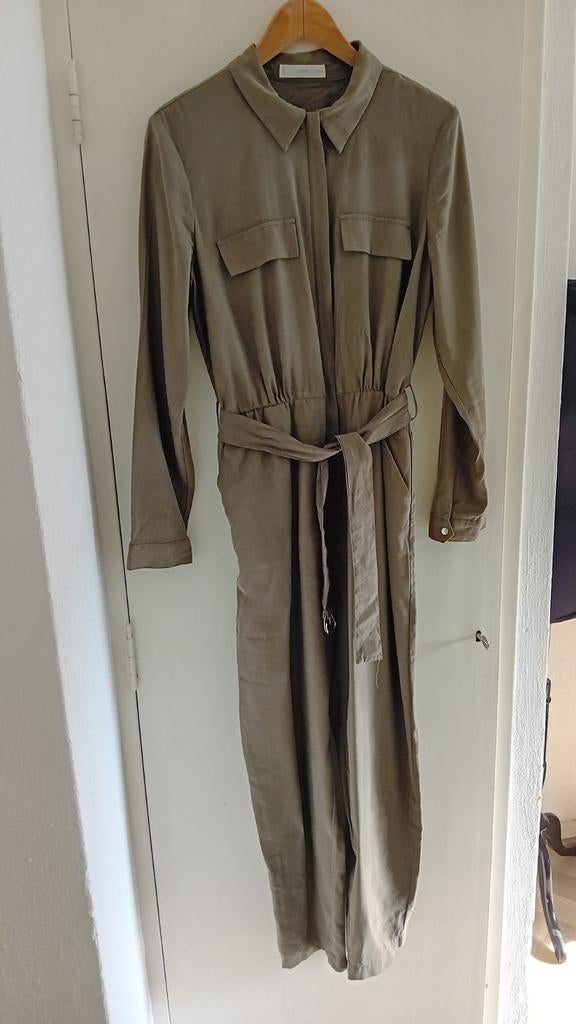 Mango jumpsuit khaki groen L/40, Kleding | Dames, Jumpsuits, Maat 38/40 (M), Mango, Ophalen of Verzenden, Zo goed als nieuw